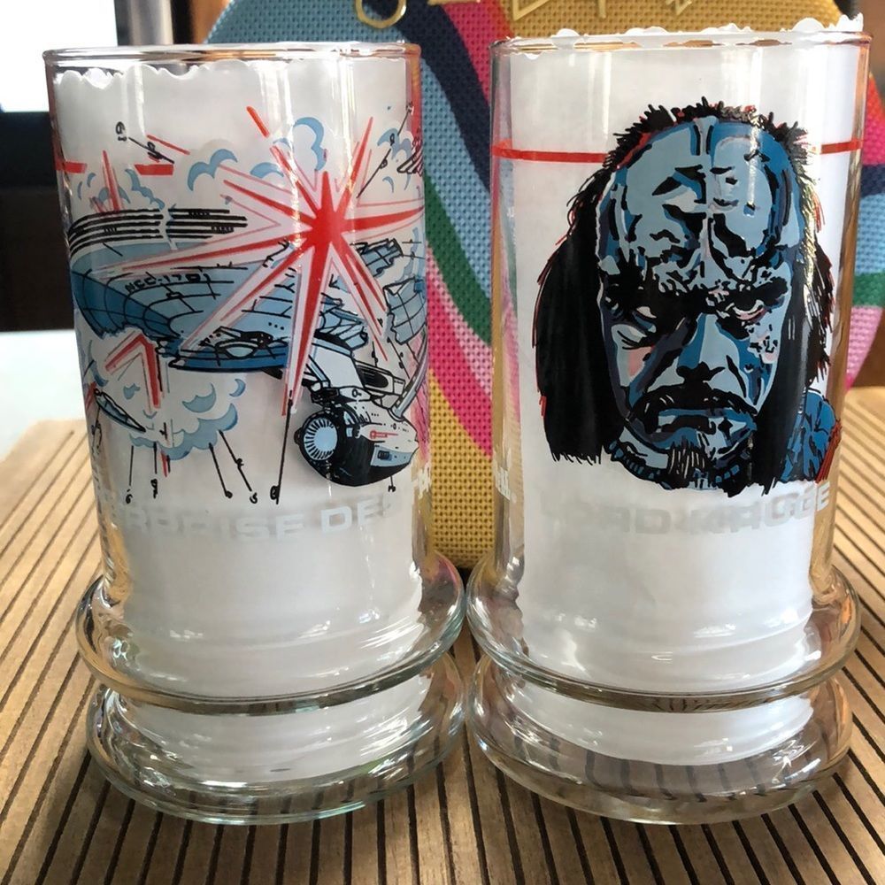 VTG STAR TREK 3 THE SEARCH FOR SPOCK SET OF 2 GLASS CUPS